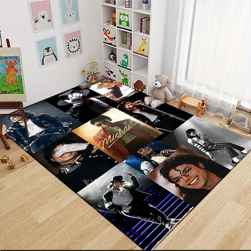 Michael Jackson Iconic Performances Carpet Rug Soft Washable Antislip Home Living Room Sofa Mats Personalized Christmas Rug