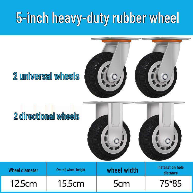 Heavy Duty Silent Swivel Caster Wheels (2-8 Inch) for Trolleys and Small Hand Trucks