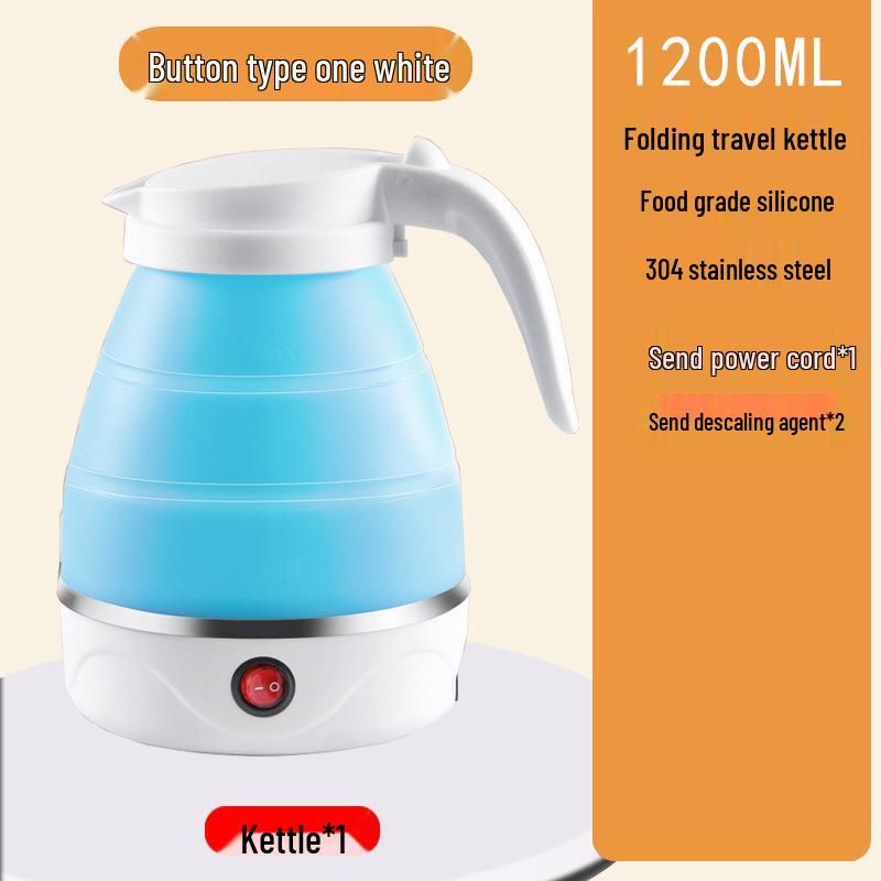 Portable Folding Silicone Electric Kettle with 304 Stainless Steel, Auto Power Off, Anti-Dry Burning - Ideal for Travel, Home, or Dorm Use