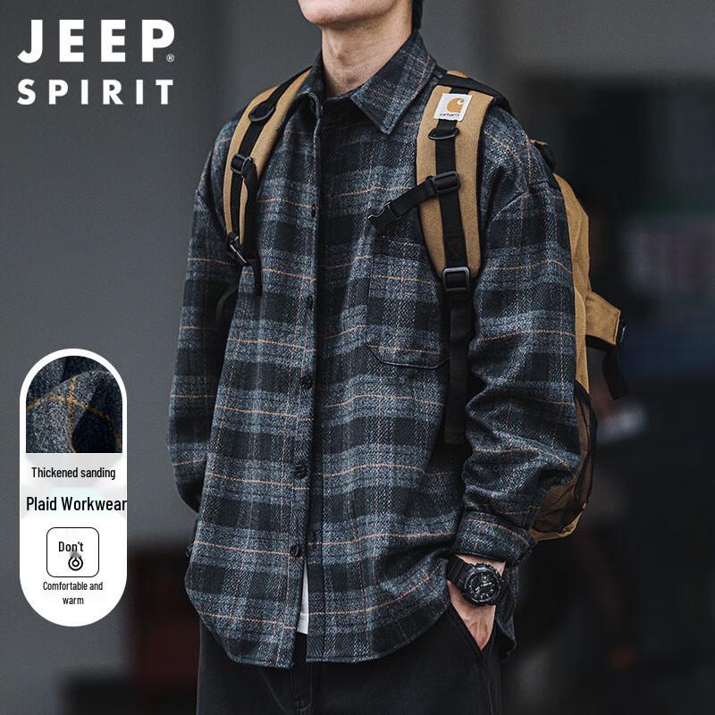 

Мужская фланелевая рубашка с длинным рукавом в клетку JEEP SPIRIT XL