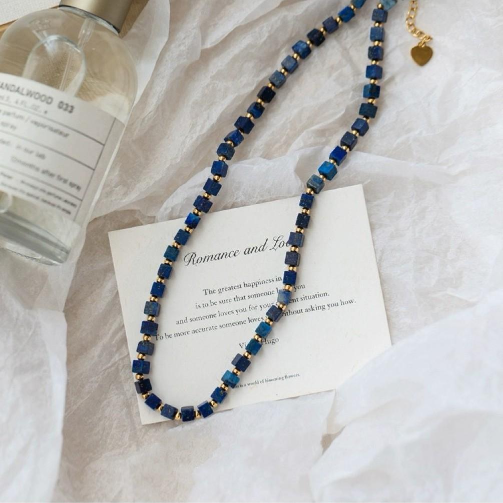 A Niche Bead Cold Style Collarbone Block Necklace