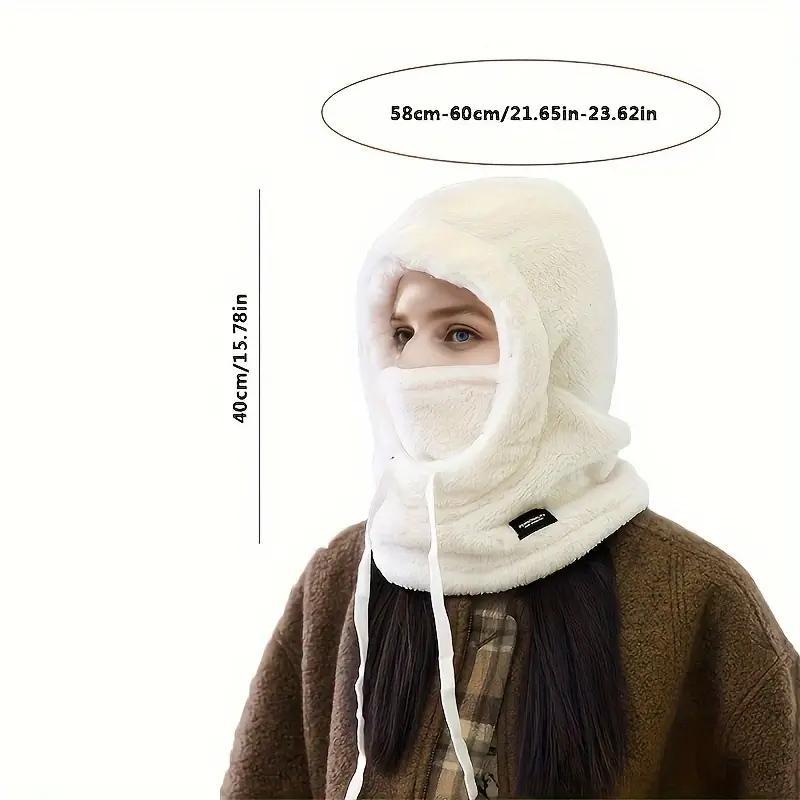 Tykk Vinter Plysj Maskelue - Elastisk Snøring, Lett og Varm for Sykling, Skigåing og Utendørssport Gir Varme