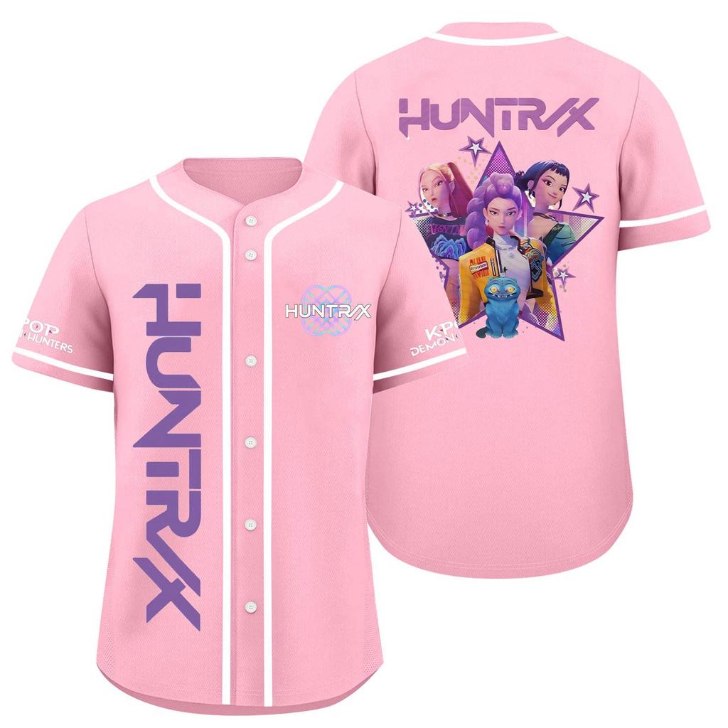 Children's Casual Cartoon Print Short-sleeved Baseball Jerseys Children's Sportswear Top