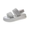 Sequined Velcro Muffin Beach Shoes Women's 2024 Summer New Casual Outer Wear Fashion Versatile One-pedal Sandals