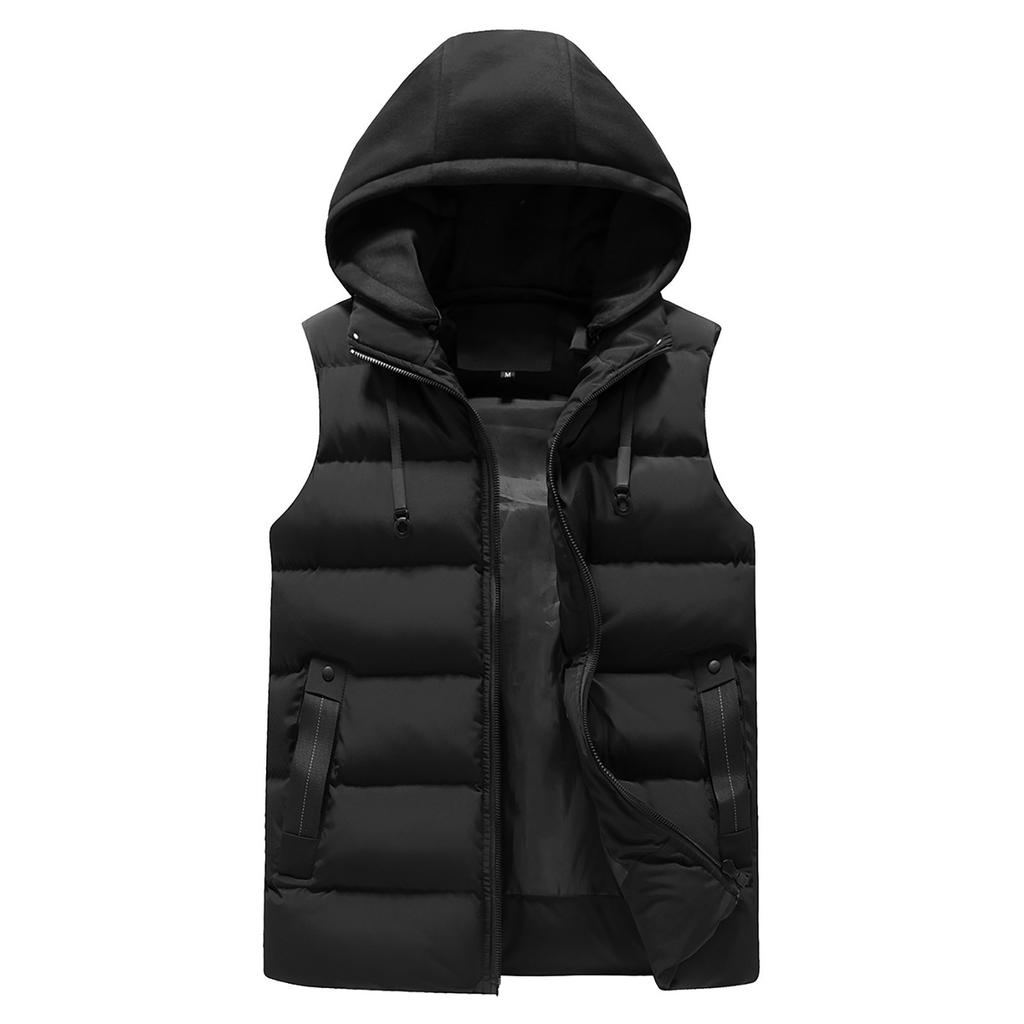 Casual Men'S Vest Men'S Loose Warm Down Cotton Vest Coat