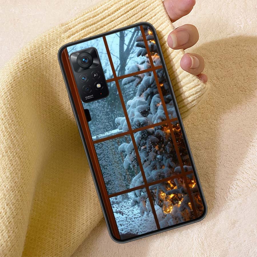 New Landscape Winter Light Snow Luxury Phone Case For Redmi 13C 14C Note 14 13 Pro Plus 5G Clear Capa 12 12C 10A 10C 10 9A 9C 9T