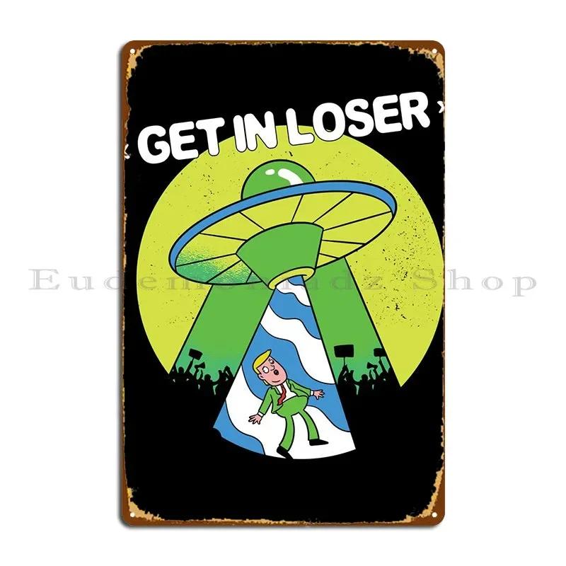 Alien Vs President Metal Plaque Poster Party Plates Retro Wall Decor Plaques Designing Tin Sign Poster 20x30cm(7.8x11.8inch)