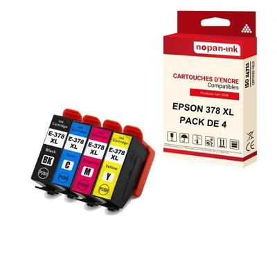 NOPAN-INK - X4 Cartridges EPSON 378XL - 378 XL Compatibles Epson Expression Photo HD XP-15000, XP-8000, XP-8005, XP-8500