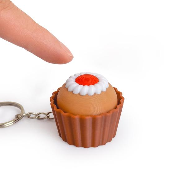 Schlüsselanhänger Anhänger Langsam Rückfedernd Simulierte Dessert-Optik 3D-Druck Textur Fingerspitzen-Spielzeug Realistischer Lebensmittel-Schlüsselanhänger