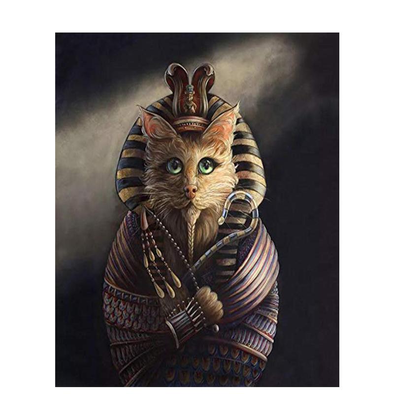 5D Diy Diamond Embroidery Animal Full Round Diamond Painting Cat Diamond Mosaic Cross Stitch Handmade Gift