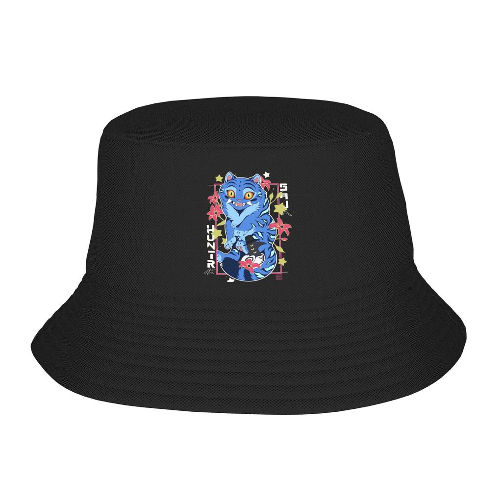 Men Women Bucket Hats Derpy Tiger Cat Vocation Getaway Headwear Packable Fisherman Hats Huntrix Kpop Demon Hunters Boonie Hat