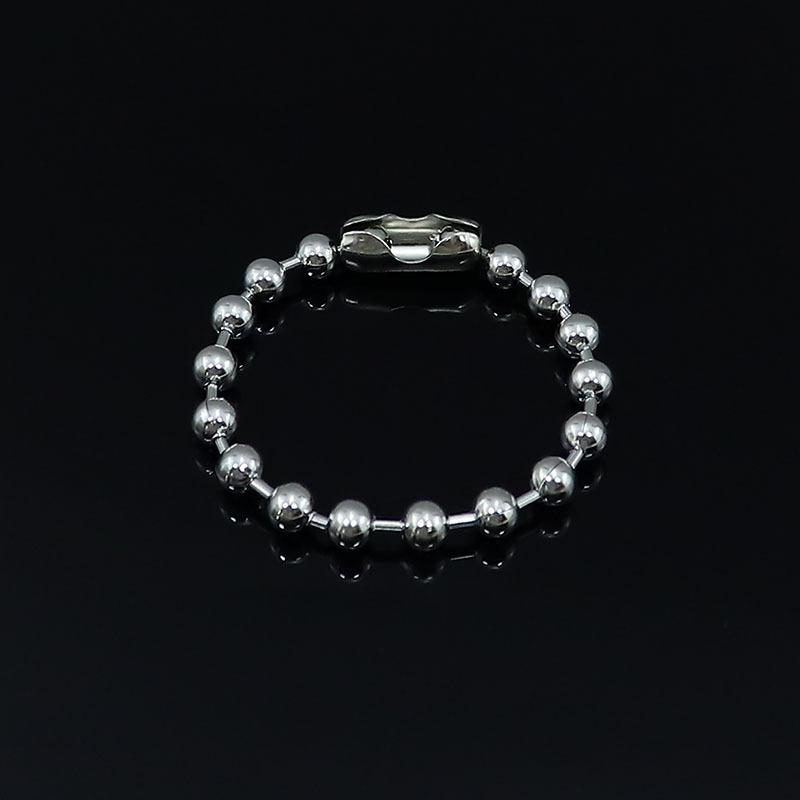 Hip Hop Titanium Metal Beaded Bracelet Men And Women Hip Hop Stainless Steel Bead Chain Bracelet Hand Jewelry
