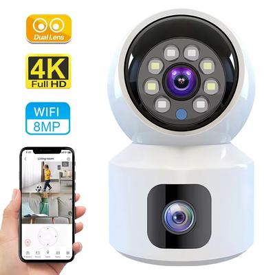 HD Mini Camera Wifi Draadloze Dual Lens 8MP IP Camera's Slimme Nachtzicht CCTV Beveiliging V380 Pro PTZ Camera Binnen Babyfoon