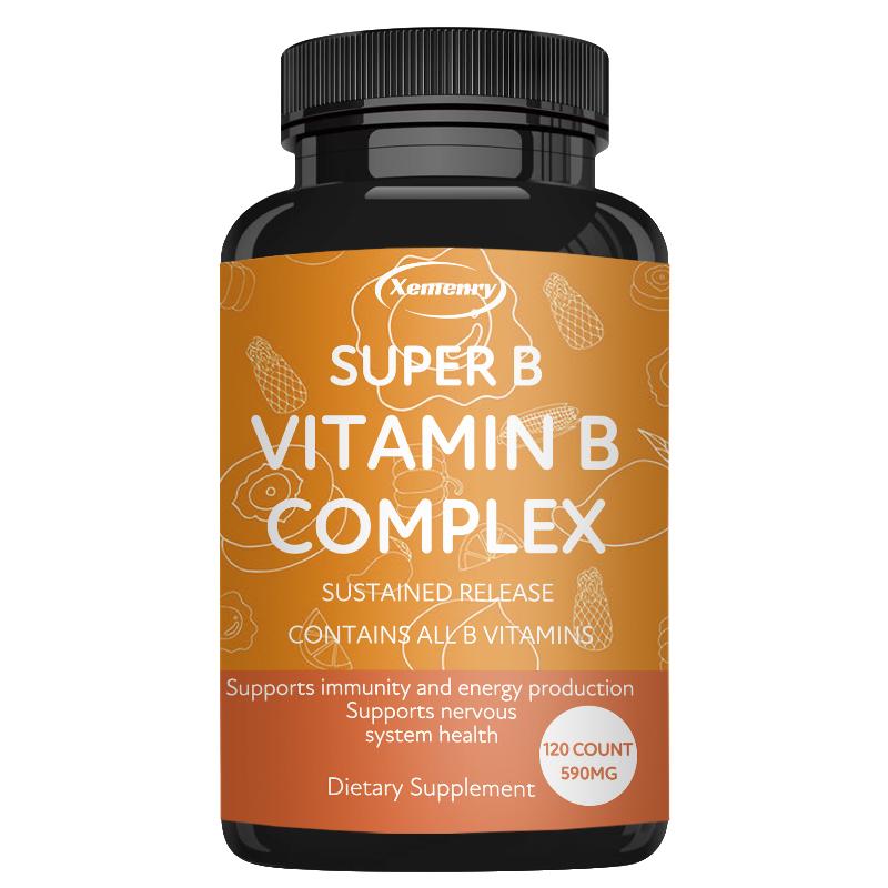 

Vitamin B complex capsules support the health of the nervous and immune systems and promote metabolism. 120