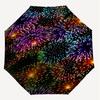 1PC Fireworks Pattern Automatic Open/Close Umbrella with Windproof, 8-Rib Sturdy Canopy, Durable Ribs, Fashionable Design, Outdoor Accessory, Fun Prin