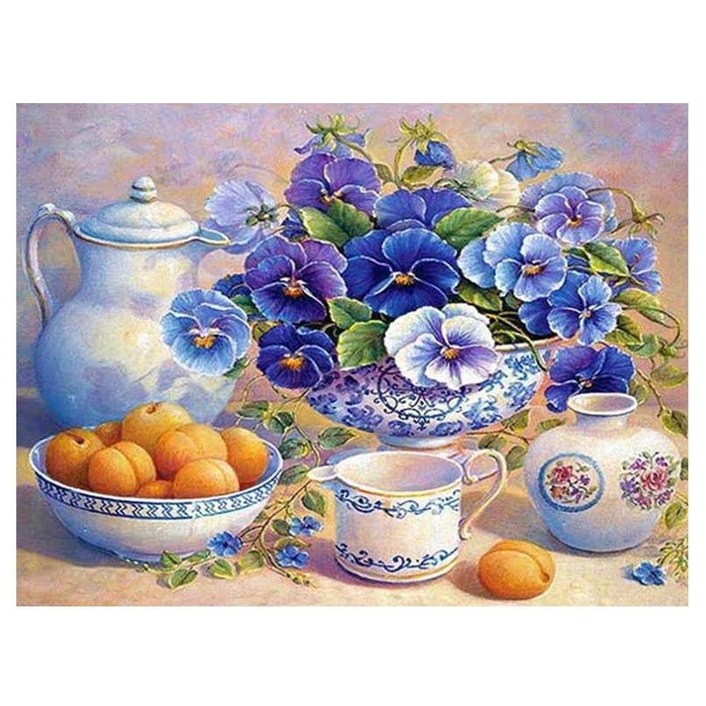 5D Fruit Diamond Painting Full Round Drill Diamond Embroidery Cross Stitch Full Set Crystal Mosaic Diamond Kitchen Decor