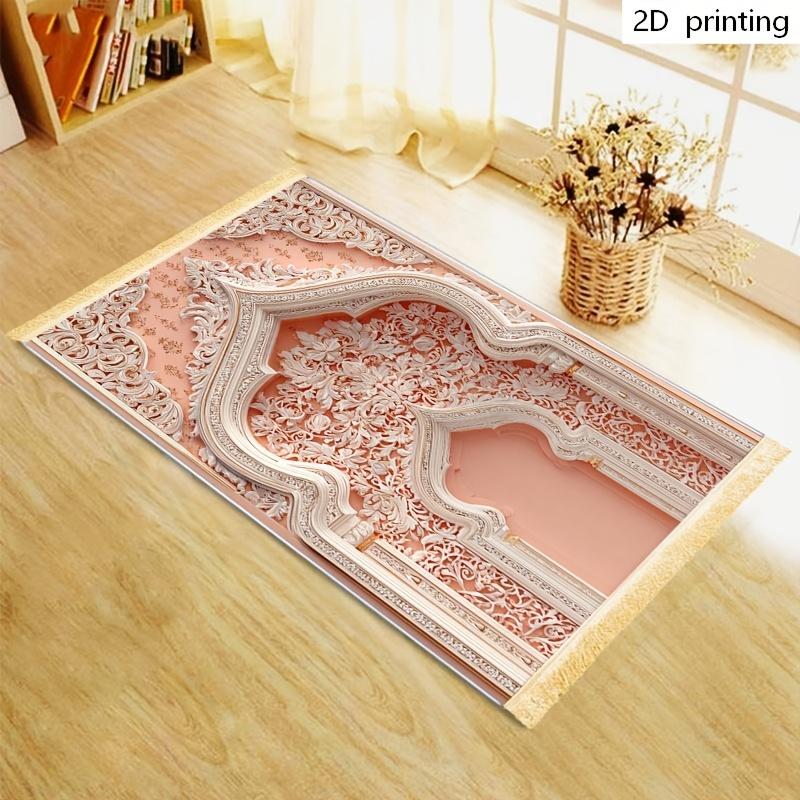 Muslim Prayer Rug Islamic Prayer Mat Indoor and Outdoor Foldable Prayer Mat Living Room Bedroom Carpet Home Decoration