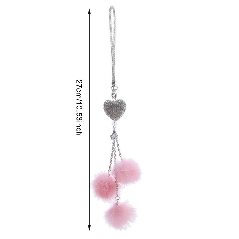 Fashion Diamond Car Accessorie Bling Hairball Pendant Auto Rearview Mirror Pendant Birthday Gift Auto Decoraction Ornaments NEW