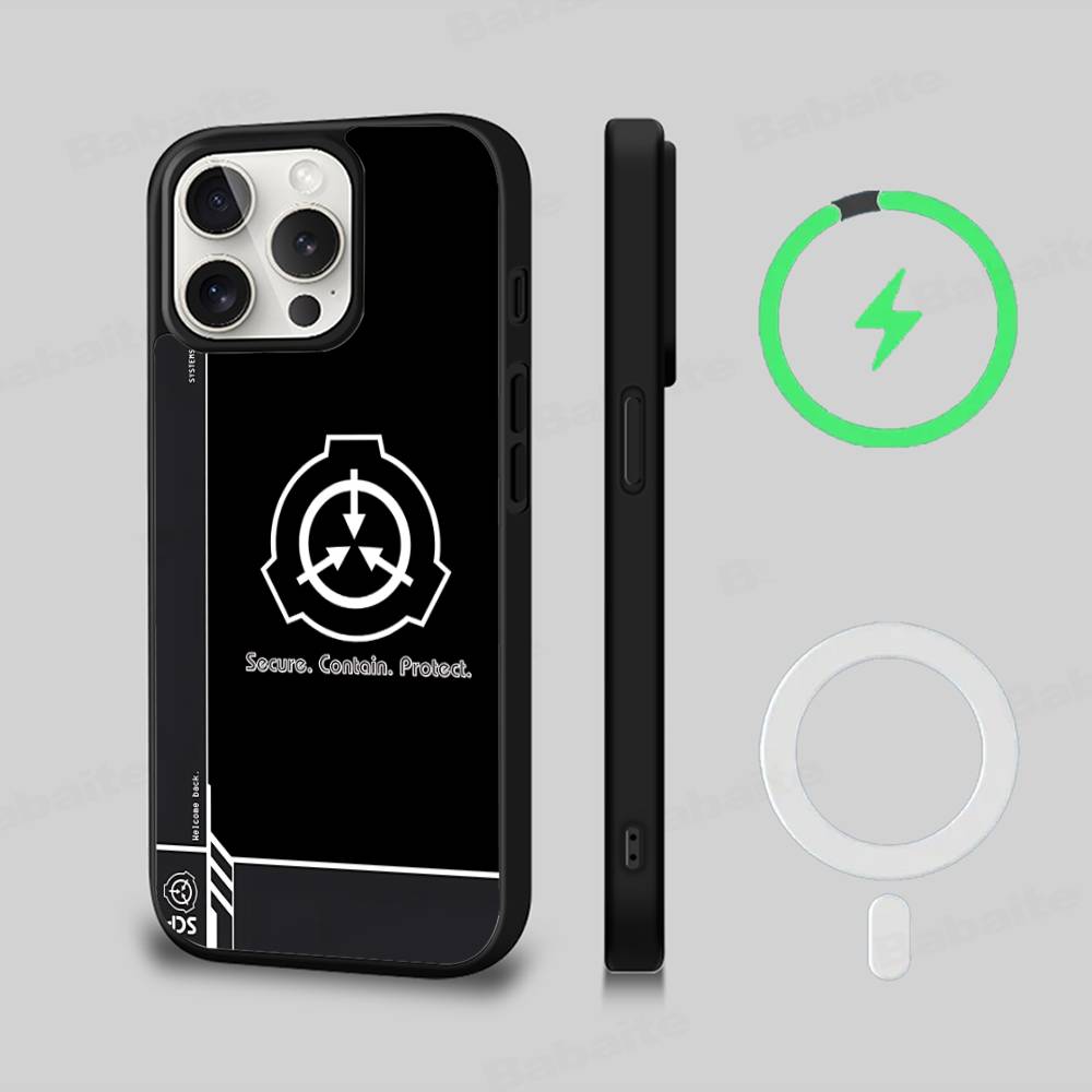 

Cool S-scp Logo Magnetic Wireless Phone Case For IPhone 17 16 15 14 Plus 13 12 11 Pro Max iPhone 17 Pro