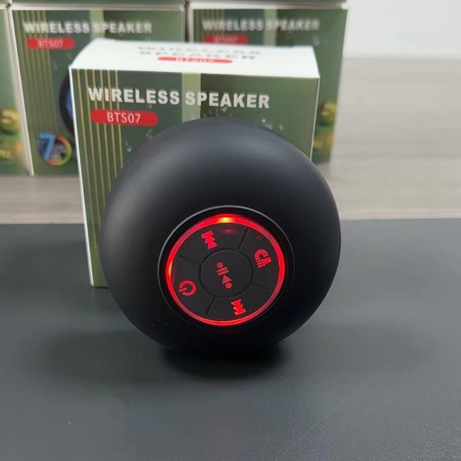 Portable Waterproof LED Bluetooth Speaker with Suction Cup - Mini Mobile Gift