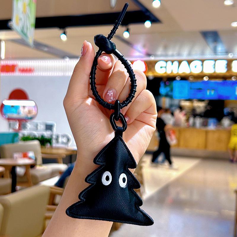 Creative Cartoon Leather Pendant Exquisite Car Key Chain Female Schoolbag Pendant Small Gift