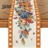Kitchen Table Runner Print Seasonal Inch Pumpkin Runner 13x72 for Fall Maple Leaf Autumn Festive