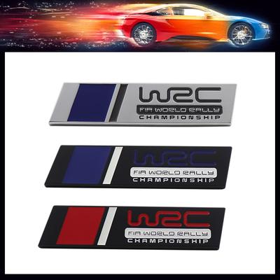 Stylizacja 3D Samochodu WRC FIA Mistrzostwa Świata w Rajdach Uniwersalna Metalowa Odznaka Ozdobny Emblemat na Błotnik Akcesoria Samochodowe Naklejka z Nazwą