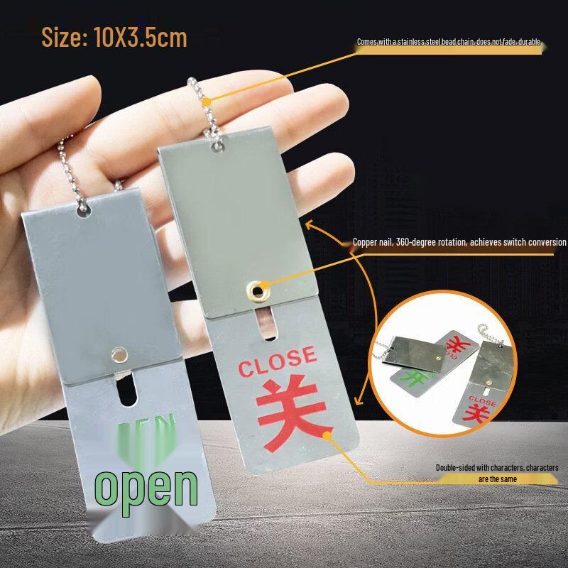 DAXTE Stainless Steel Rotating Industrial Warning Sign