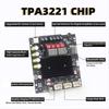 T100HS-W Power Amplifier Board Bluetooth5.2 TPA3221 Chip 2.0 Channel 100Wx2,Audio Power Amplifier with Front Panel
