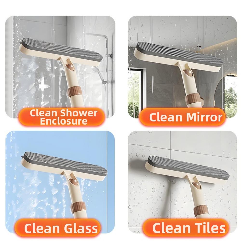 Extendable Glass Wiper Four-in-One Mirror Cleaner Glass Clean Scraper Shower