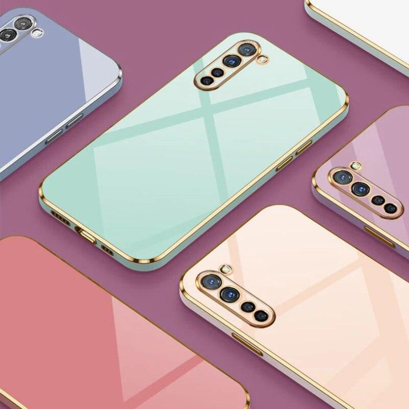 Dla OPPO Znajdź X2 Lite etui Oppo reno3 5G etui na telefon CPH2005 luksusowe kwadratowe poszycie odporne na wstrząsy silikonowe etui na tył reno 3 5G