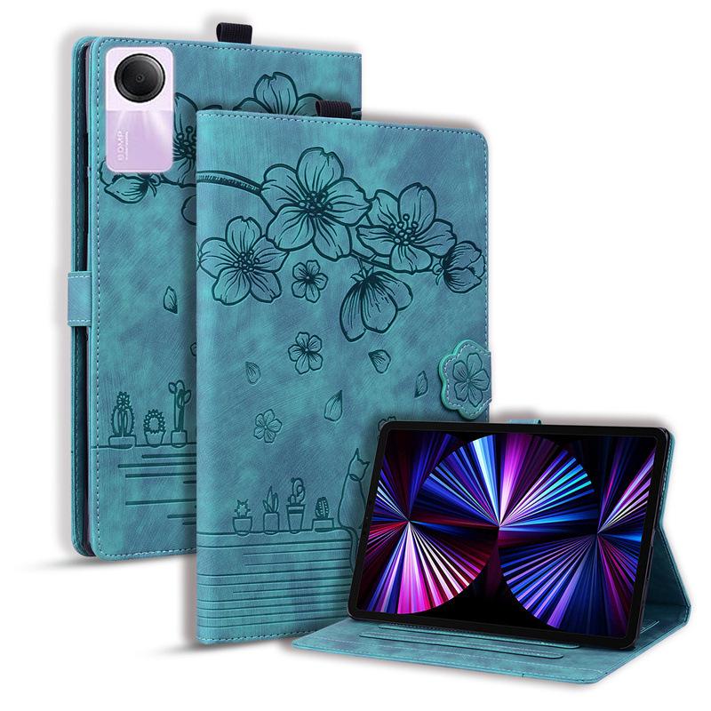 Redmi Pad SE 11 İnç 2023 Kiraz Çiçeği Kedi Korumalı Kılıf