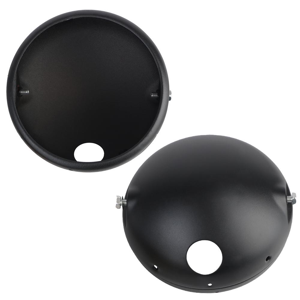 Modified Headlight Base LED Headlight Shell Motorcycle Accessories Matte Black Round Headlight Housing Mount Cover
