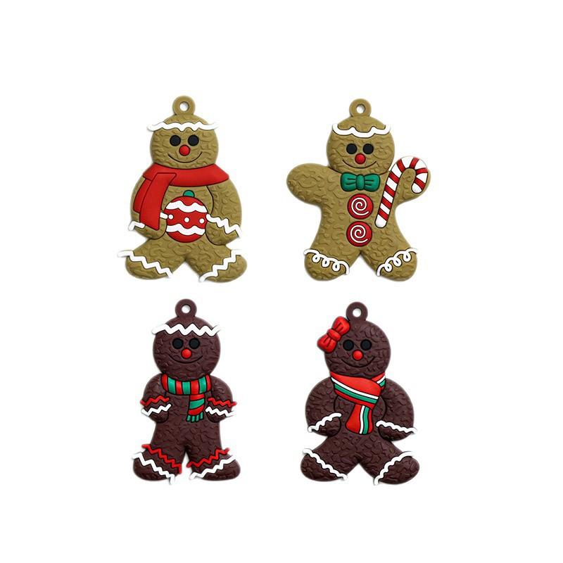 Weihnachtsbaum Anhänger, Lebkuchenmann Weichgummi Weihnachtsatmosphäre Dekoration Schmuck