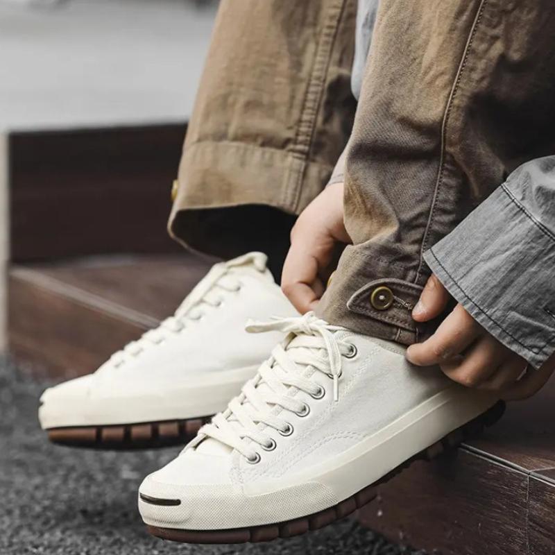 Men Canvas Shoes Platform Breathable Lace Up Board Shoes Fashion Korean Style Citywalk Casual Sneakers for Women Zapatos De Lona