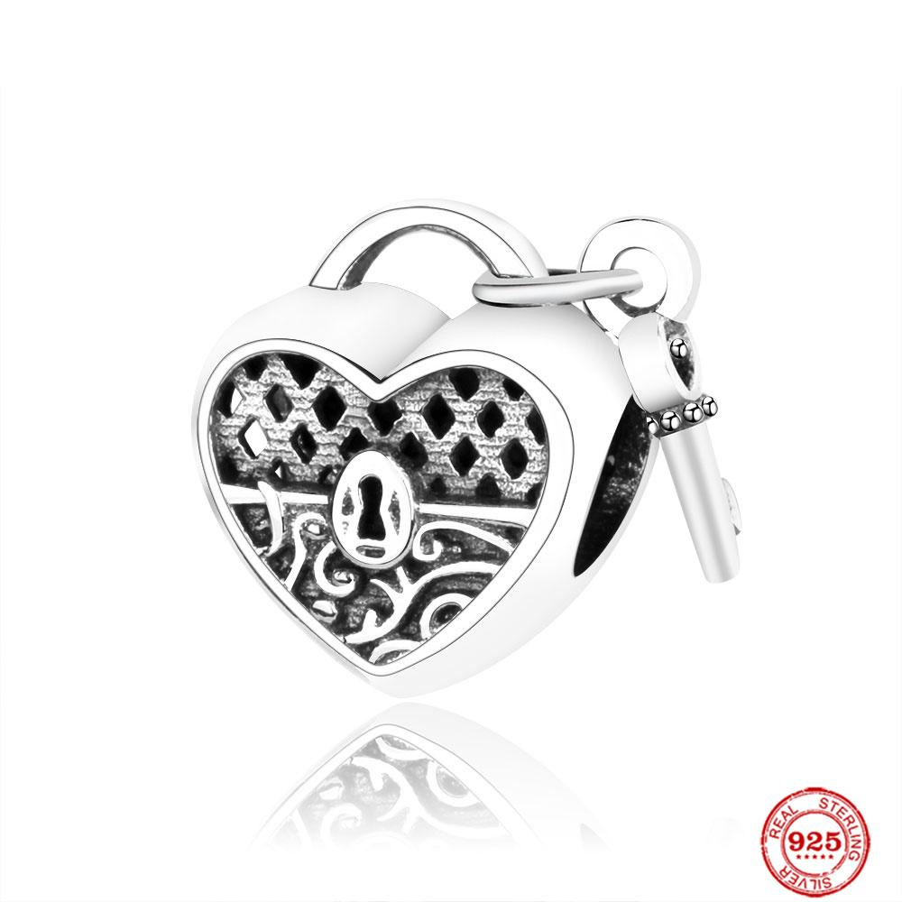 S925 Silver Fine Beads Fit Fasion Original Bracelet Necklace Pendant Women Love Couple Dangle Shiny Mom Charms Jewelry 