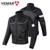 Motorbike Vemar Men's Jacket Breathable Mesh Moto CE Protection Motorcycle Riding Coat Guard Motocross Rider Clothing Black/Gray