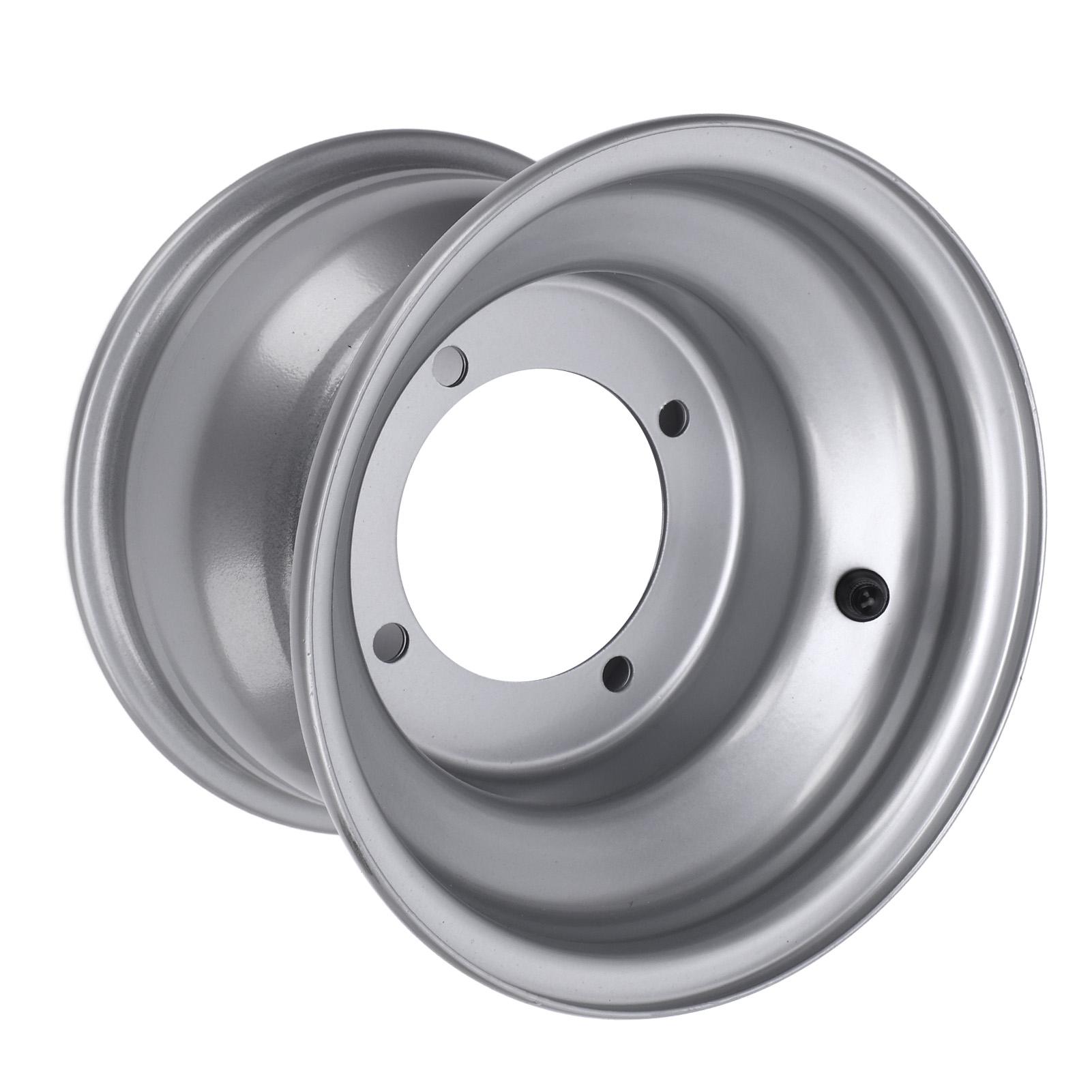 

18X9.50 8 Колесный диск для квадроцикла Высокопрочный алюминиевый сплав 8-дюймовый колесный диск Ступица для картингов Гольф-каров Серебристый