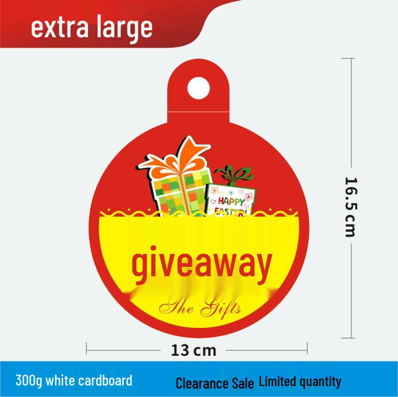 Discount Promotion Tag for Clothing & Accessories Display Stand