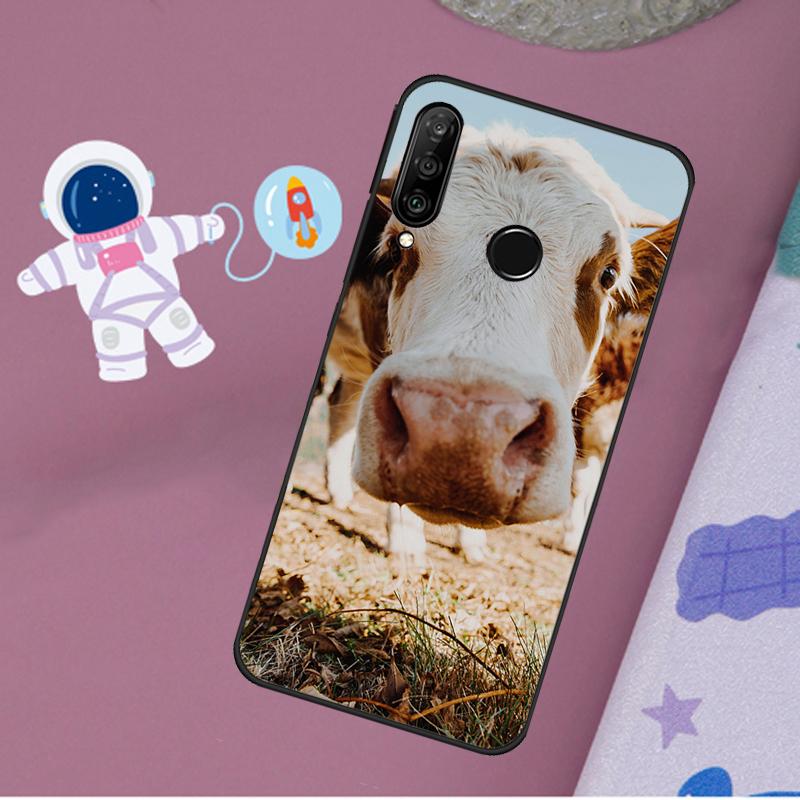 Funny Cow Face For Huawei Nova 5T 9 10 SE 7i 8i 11i 12i Y60 Y61 Y70 Y72 Y73 Y90 Y91 P20 P40 P30 Lite Case