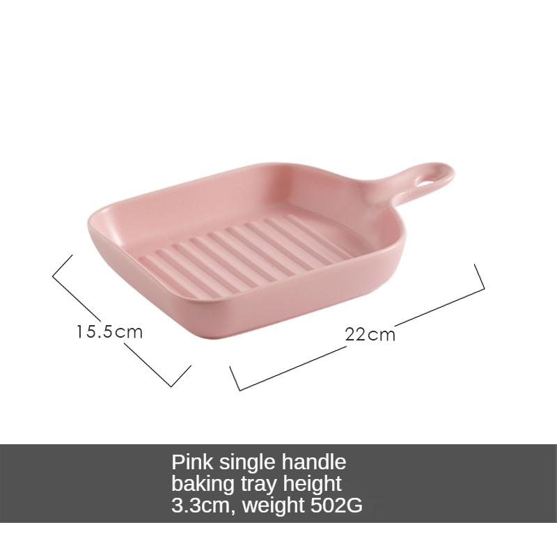 Nordic Potted Ceramic Plate Fruit Breakfast  Tableware Creative Baked Rice  Western Food Household