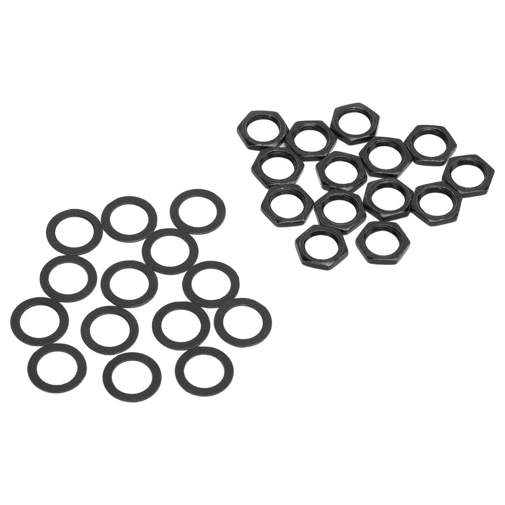 Nut Washer Kit Instrument Socket Connector Fasteners for Electric Guitar Bass M9 Female Thread