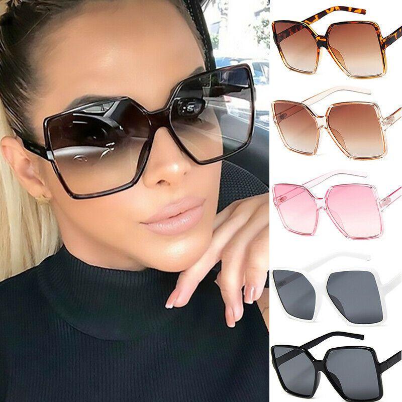Fashionable Women's Oversized Square Sunglasses With Durable Ac Lens For Outdoor Glam