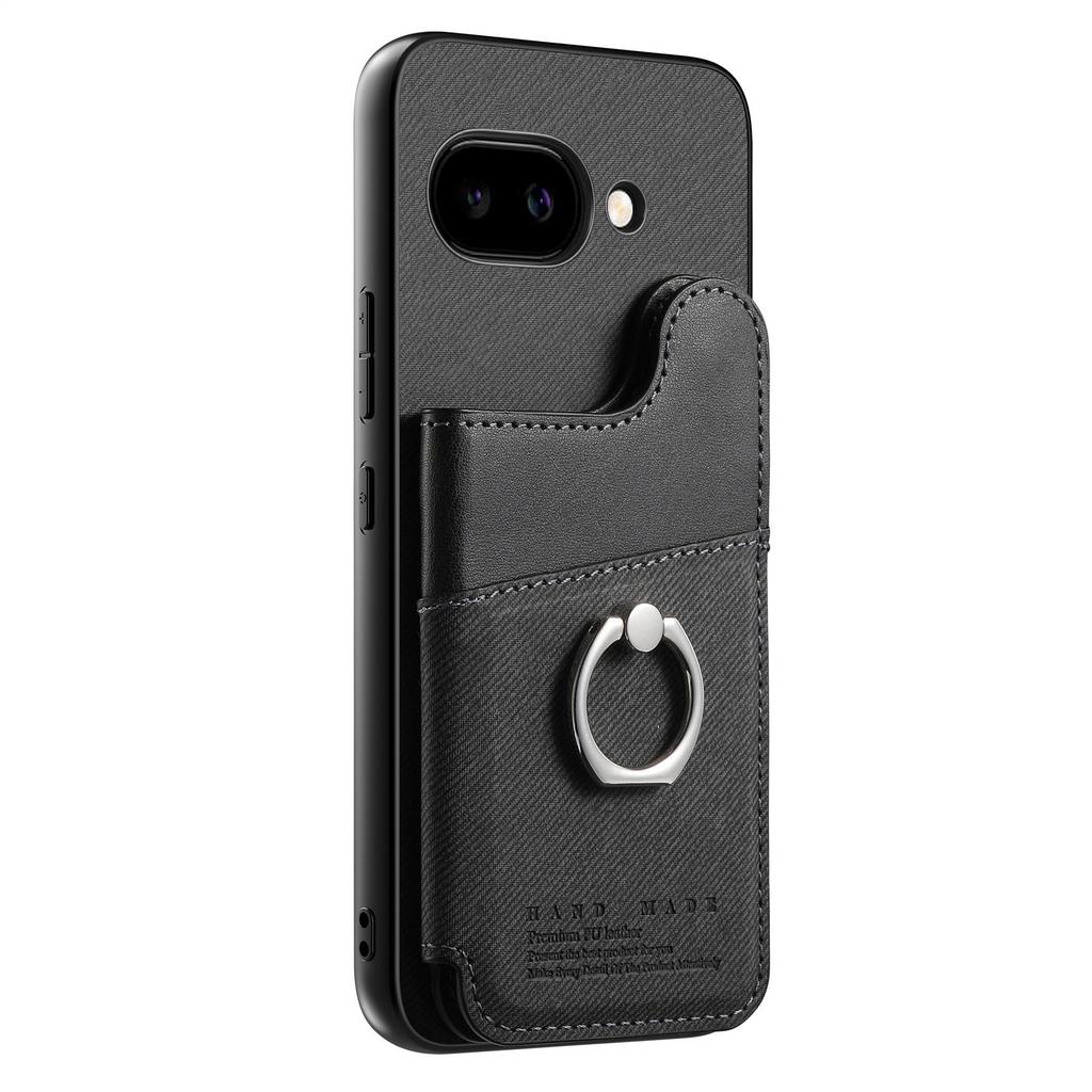 Etui do Google Pixel 9a z uchwytem na karty i podstawką Skóra + TPU + PC Pokrowiec na telefon