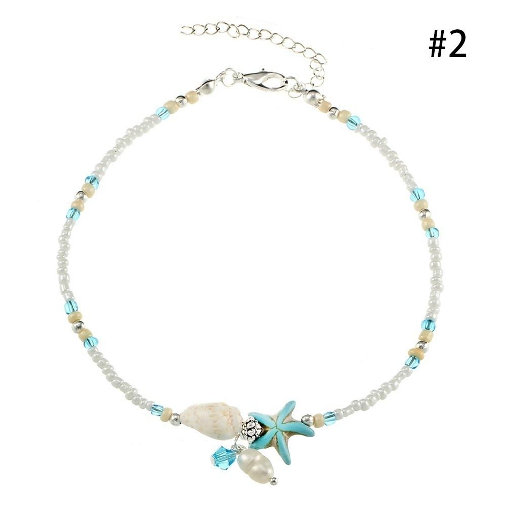 Shell Anklet Beads Starfish Anklets Vintage Handmade Sandal Statement Bracelet