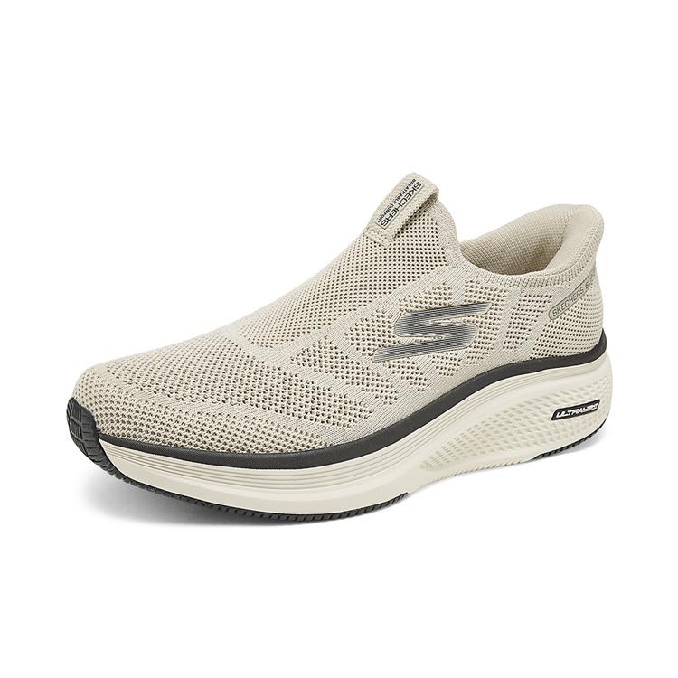 Skechers Go Run Lite GOM Comfortable Versatile Mesh Slip Resistant Durable Breathable Low Top Running Shoes Men Sneaker Gray Brown 220857-TPE
