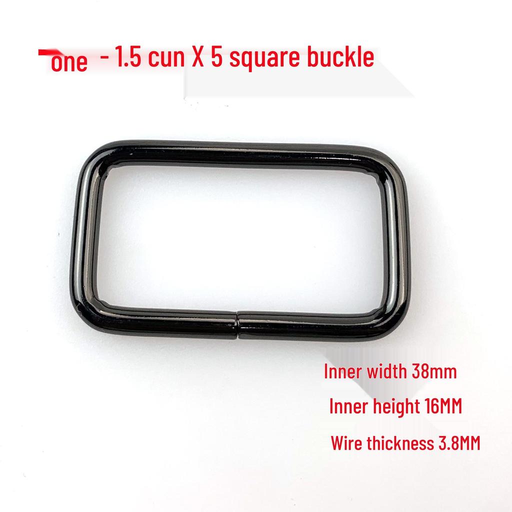 3.8MM Thick Iron Square Ring Buckle for Luggage and Webbing Adjustment