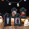 Portable Creative Luminous Tombstone Night Light Scary Retro Skull Lamp Colorful Three-dimensional LED Nightlight Room Decor
