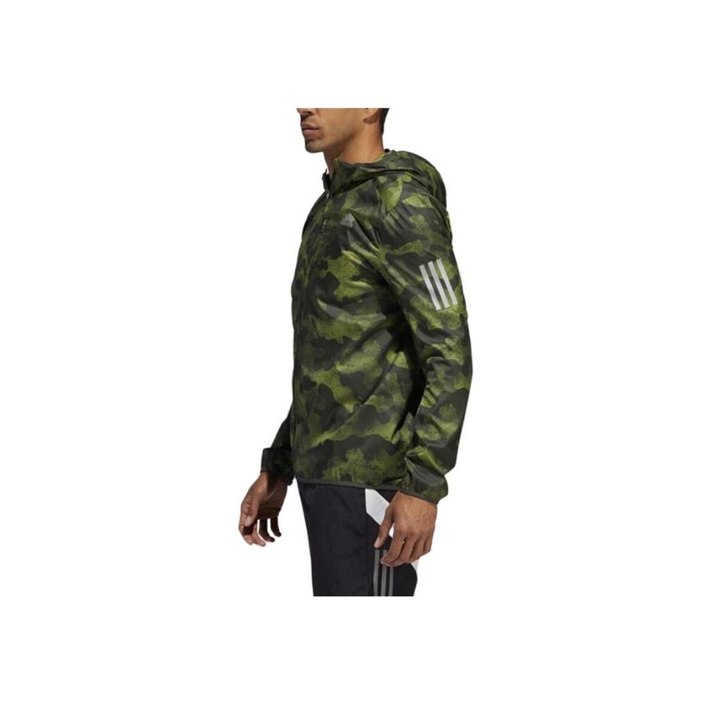 Adidas Camouflage Zip-Up Hooded Jacket Men Outerwear Green DZ2031