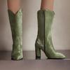 Women's High-heeled Short Boots Autumn and Winter New Simple Temperament Pointed Thick Heel Large Size Boots